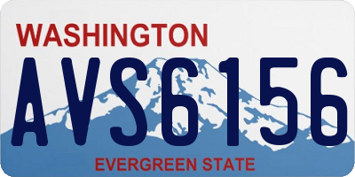 WA license plate AVS6156