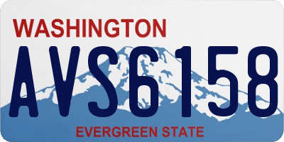WA license plate AVS6158