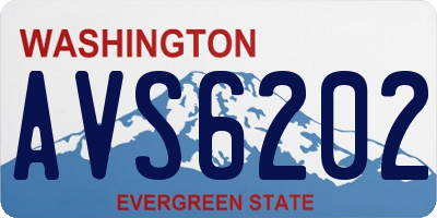 WA license plate AVS6202
