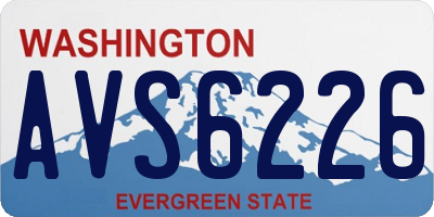WA license plate AVS6226