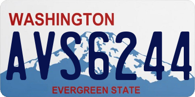 WA license plate AVS6244