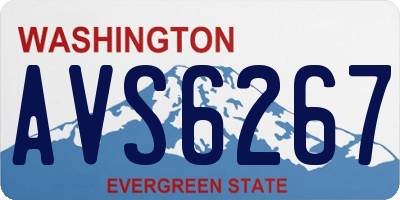 WA license plate AVS6267
