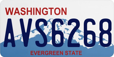 WA license plate AVS6268