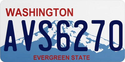 WA license plate AVS6270