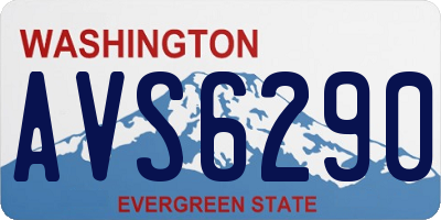 WA license plate AVS6290