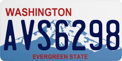 WA license plate AVS6298