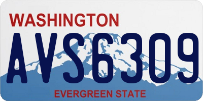 WA license plate AVS6309