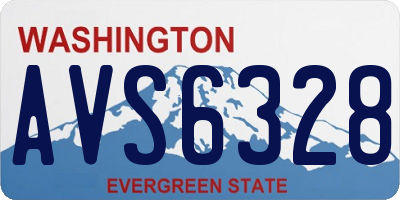 WA license plate AVS6328