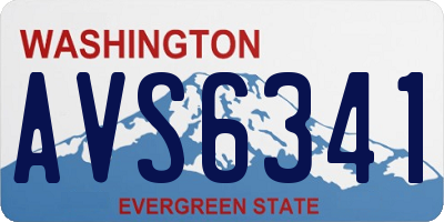 WA license plate AVS6341