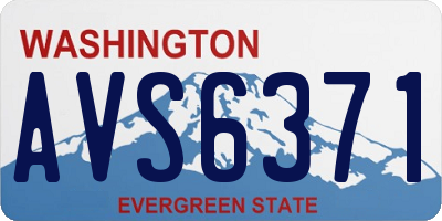 WA license plate AVS6371