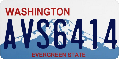 WA license plate AVS6414