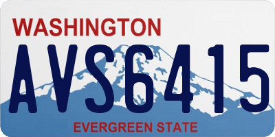 WA license plate AVS6415