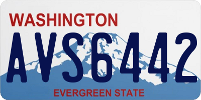 WA license plate AVS6442