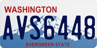 WA license plate AVS6448