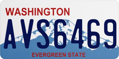 WA license plate AVS6469