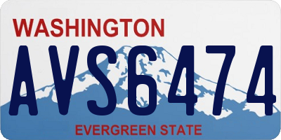 WA license plate AVS6474