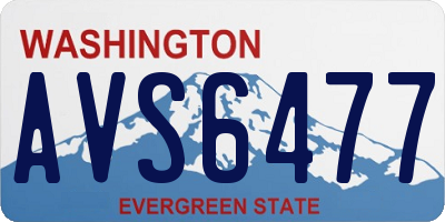 WA license plate AVS6477