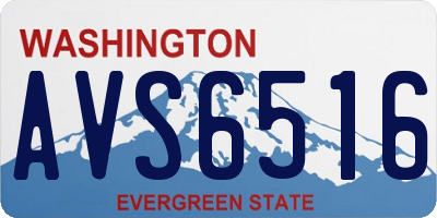 WA license plate AVS6516