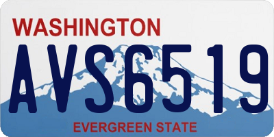 WA license plate AVS6519