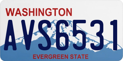 WA license plate AVS6531