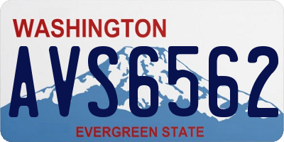 WA license plate AVS6562
