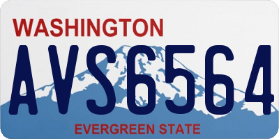 WA license plate AVS6564