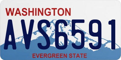 WA license plate AVS6591