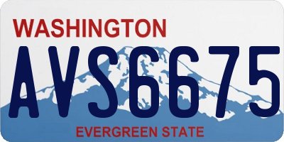 WA license plate AVS6675