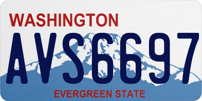 WA license plate AVS6697