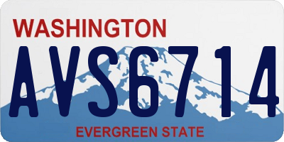 WA license plate AVS6714