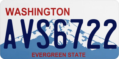 WA license plate AVS6722