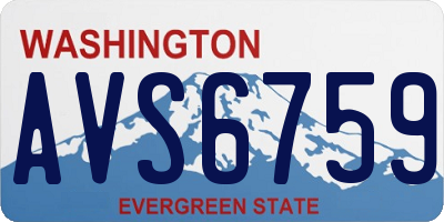 WA license plate AVS6759