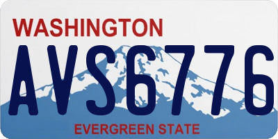 WA license plate AVS6776