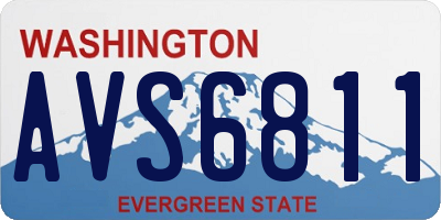 WA license plate AVS6811
