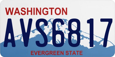 WA license plate AVS6817