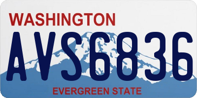 WA license plate AVS6836