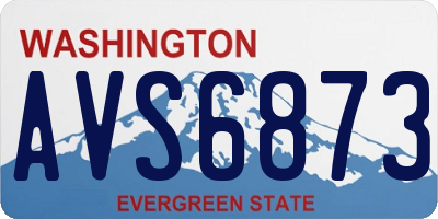 WA license plate AVS6873