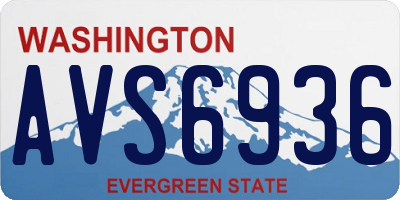 WA license plate AVS6936