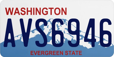 WA license plate AVS6946