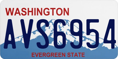 WA license plate AVS6954