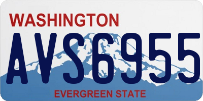WA license plate AVS6955