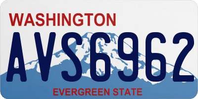 WA license plate AVS6962