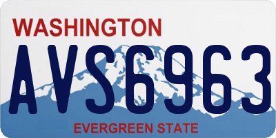 WA license plate AVS6963