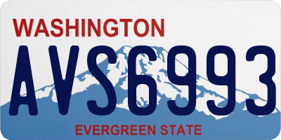 WA license plate AVS6993
