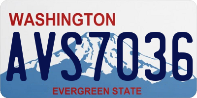 WA license plate AVS7036