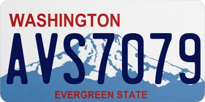 WA license plate AVS7079