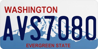 WA license plate AVS7080
