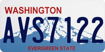 WA license plate AVS7122