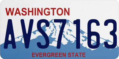 WA license plate AVS7163