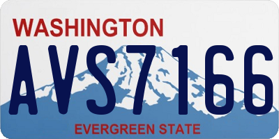WA license plate AVS7166